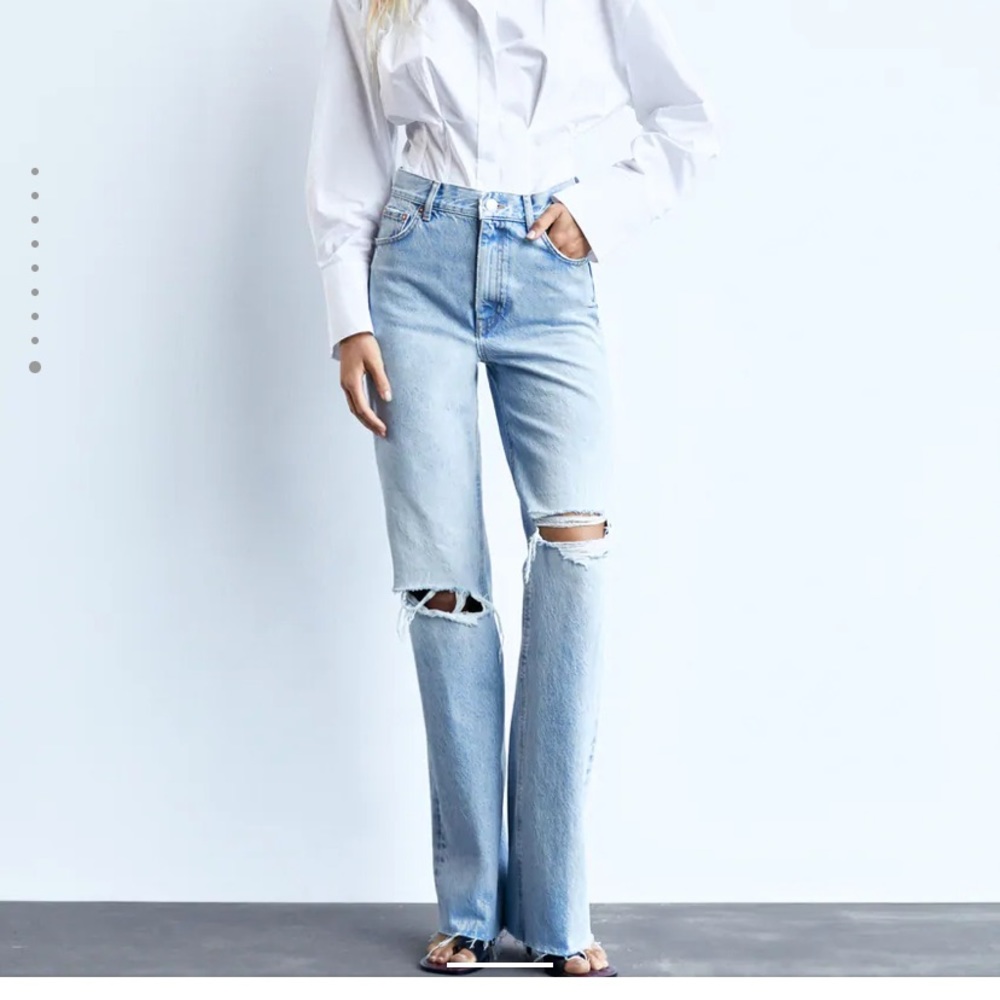 ZARA hi rise wide leg jeans